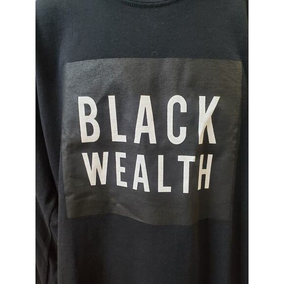 Swarthy Mystic Mens Black Regular Fit Long Sleeve Crew Neck Black Wealth Shirt - Picture 3 of 9